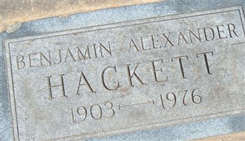 Benjamin Alexander Hackett Benjamin Alexander Hackett