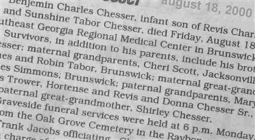 Benjamin Charles Chesser Benjamin Charles Chesser