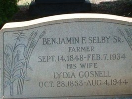 Benjamin F Selby, Sr
