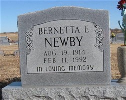 Bernetta Elizabeth "Nettie" McMonigle Newby Bernetta Elizabeth "Nettie" McMonigle Newby