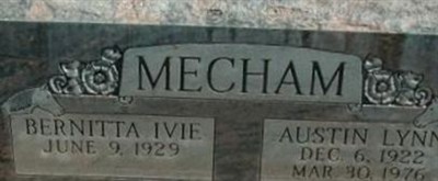 BERNETTA IVIE MECHAM