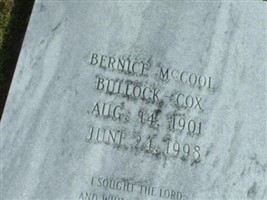 Bernice McCool Bullock-Cox Bernice McCool Bullock-Cox