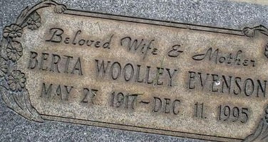 Berta Wooley Evenson Berta Wooley Evenson