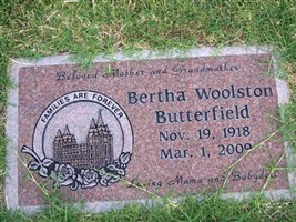 Bertha Doris Woolston Butterfield