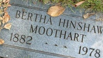 Bertha Hinshaw Moothart Bertha Hinshaw Moothart