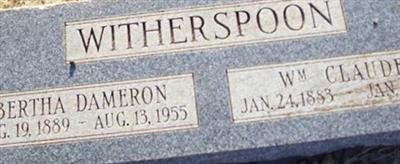 Bertha L Dameron Witherspoon
