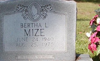 Bertha L Mize Bertha L Mize