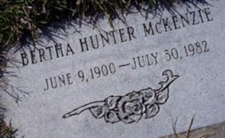 Bertha Louisa Hunter McKenzie Bertha Louisa Hunter McKenzie