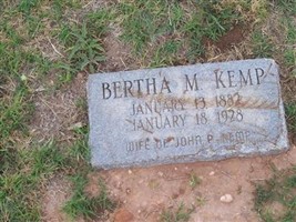 Bertha M Kemp