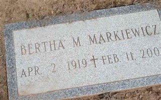 Bertha M Markiewicz Bertha M Markiewicz