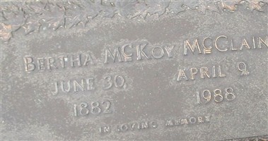 Bertha McKoy McClain Bertha McKoy McClain