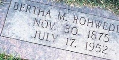 Bertha Minnie Franck Rohwedder Bertha Minnie Franck Rohwedder