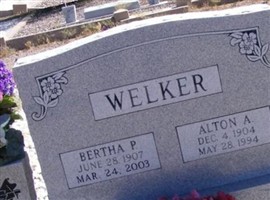 Bertha Pearl Welker Bertha Pearl Welker