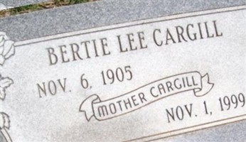 Bertie Lee Cargill Bertie Lee Cargill
