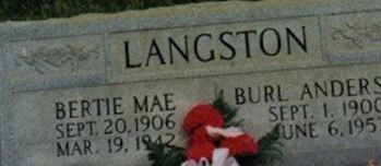 Bertie Mae Dempsey Langston Bertie Mae Dempsey Langston