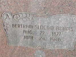 Bertram Slocum Adams Bertram Slocum Adams