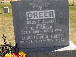 Bessie Allred Greer Bessie Allred Greer