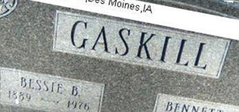 Bessie B Hawkins Gaskill