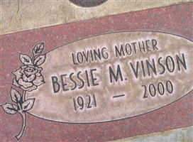 Bessie May Warner Simonson Vinson Bessie May Warner Simonson Vinson