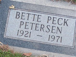 Bette Peck Petersen Bette Peck Petersen