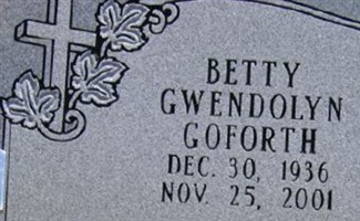 Betty Gwendolyn Goforth