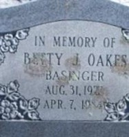 Betty J Oakes Basinger Betty J Oakes Basinger
