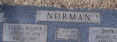 Betty Jo Wilson Norman
