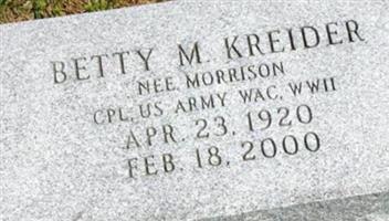 Betty M Morrison Kreider