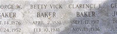 Betty Vick Baker