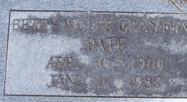 Betty Wolfe Grantham Pate