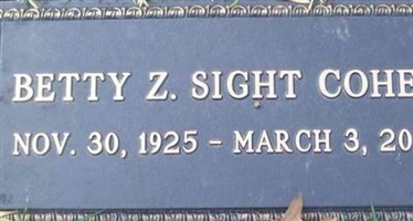 Betty Z. Sight Cohen Betty Z. Sight Cohen
