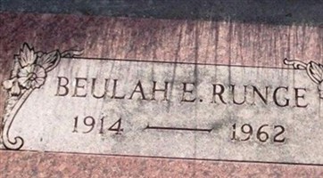 Beulah E. Carnine Runge Beulah E. Carnine Runge