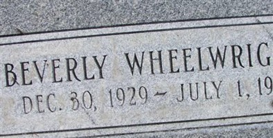 Beverly Dean Wheelwright Beverly Dean Wheelwright