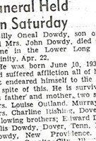 Billie Oneal Dowdy