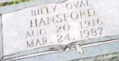 Billy Oval Hansford