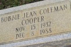 Bobbie Jean Coleman Cooper