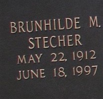 Brunhilde M Stecher Brunhilde M Stecher