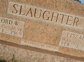 Buford W. Slaughter Buford W. Slaughter
