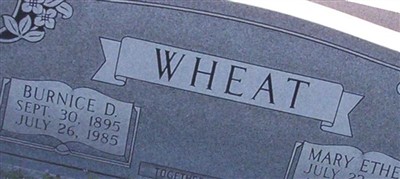 Burnice D Wheat