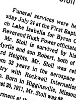 Byron O Stoll Byron O Stoll