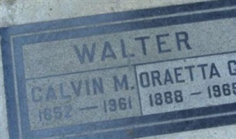Calvin M Walter Calvin M Walter