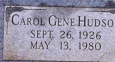 Carol Gene Hudson Carol Gene Hudson