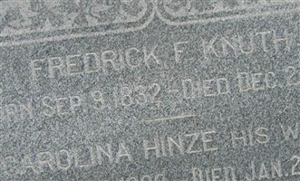 Carolina Wilhelmina Hinze Knuth Carolina Wilhelmina Hinze Knuth