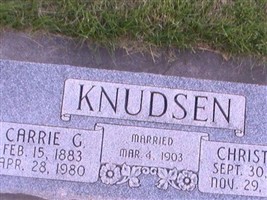 Carrie Amelia Gilbert Knudsen Carrie Amelia Gilbert Knudsen