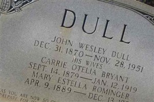 Carrie Otelia Bryant Dull Carrie Otelia Bryant Dull
