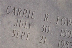 Carrie R. Fowler Carrie R. Fowler