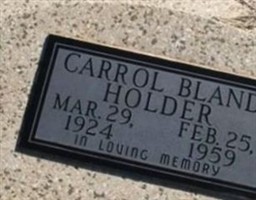 Carrol Bland Holder