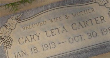 Cary Leta Carter Cary Leta Carter