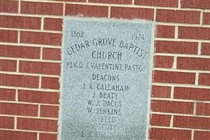 Cedar Grove Baptist Church Cemetery