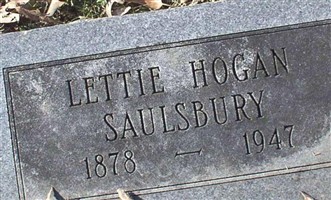 Celestia Deniza "Lettie" Hogan Saulsbury Celestia Deniza "Lettie" Hogan Saulsbury